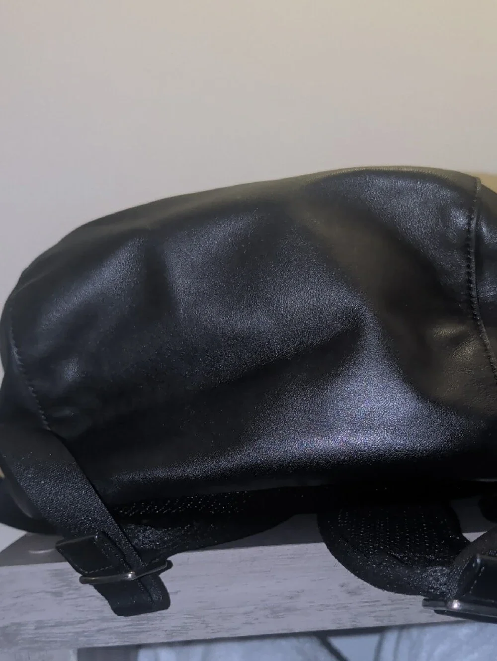 Men's Black Leather Coach Backpack - Sleek Everyday Carry